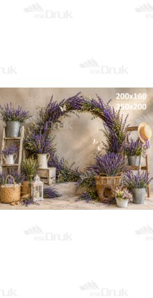 Tło fotograficzne „Rustykalny lawendowy zakątek” | 4206